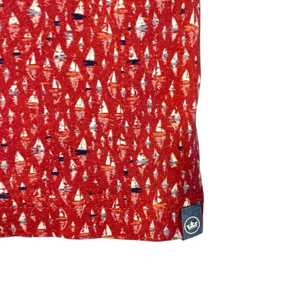 Peter Millar Seaside Sailboat Polo Shirt Summer Vacation Pima Cotton size Large - Picture 2 of 5